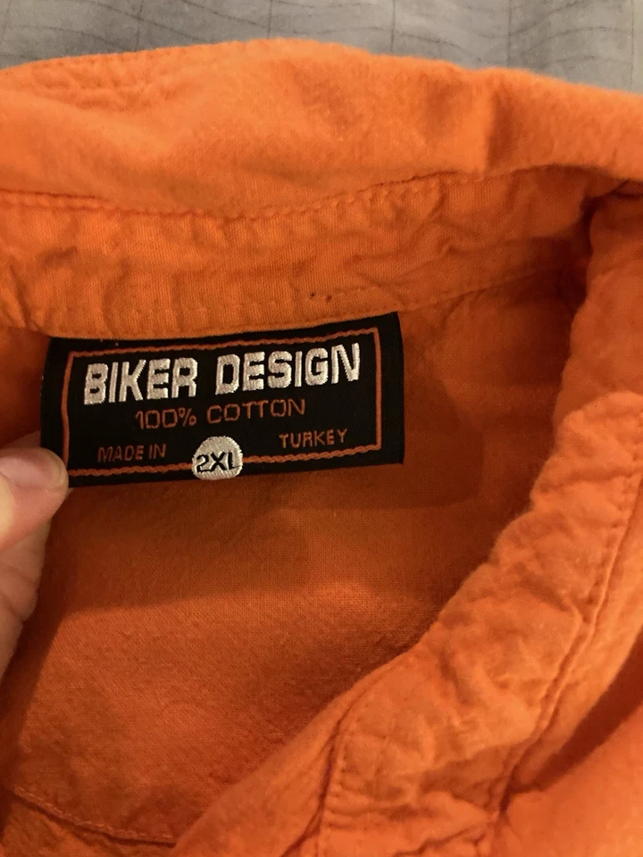 Colete BIKER Manga Laranja 2XL NÃO JOGA BEM COM OS OUTROS Gráfico de Caveira - Imagem 3 de 3