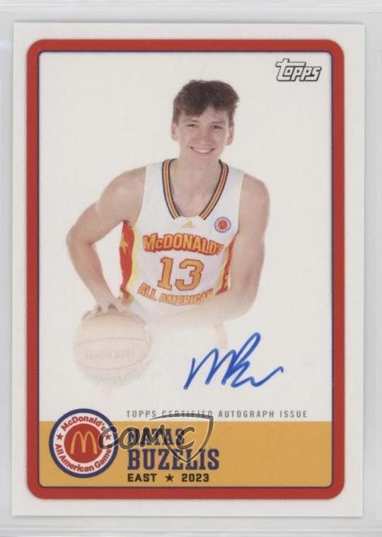 2023 Topps Chrome McDonald's All American Paper Auto Matas Buzelis #PA-MB