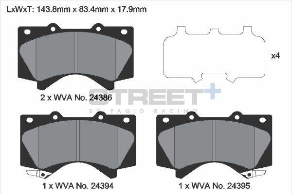 BremsbeläGe Toyota Land Cruiser 200 (_J2_) 4.5 D4-D (VDJ200) Bj. 01/12 KW 160 PS-image