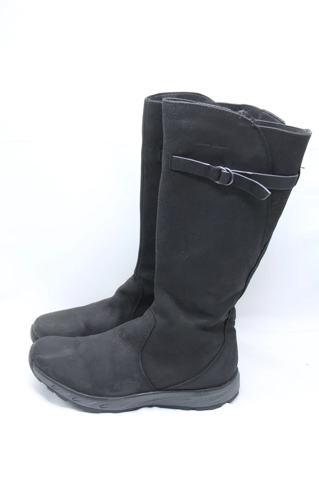 Botas de equitación Eddie Bauer para mujer talla 9,5 Lodge de cuero negro con aislamiento cremallera lateral Foto 3 de 4