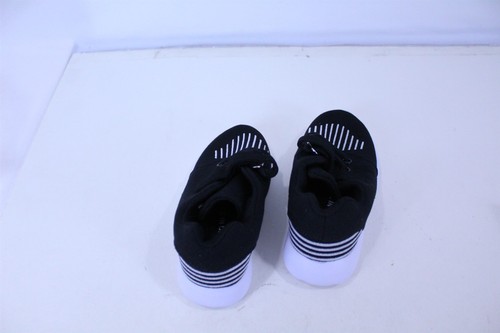 Sneakers bambino retrò in tela nero/bianco taglia 12 - Foto 6 di 7