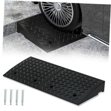 2 PCS Rubber Curb Ramps,5T Load Capacity Threshold Ramps for Loading