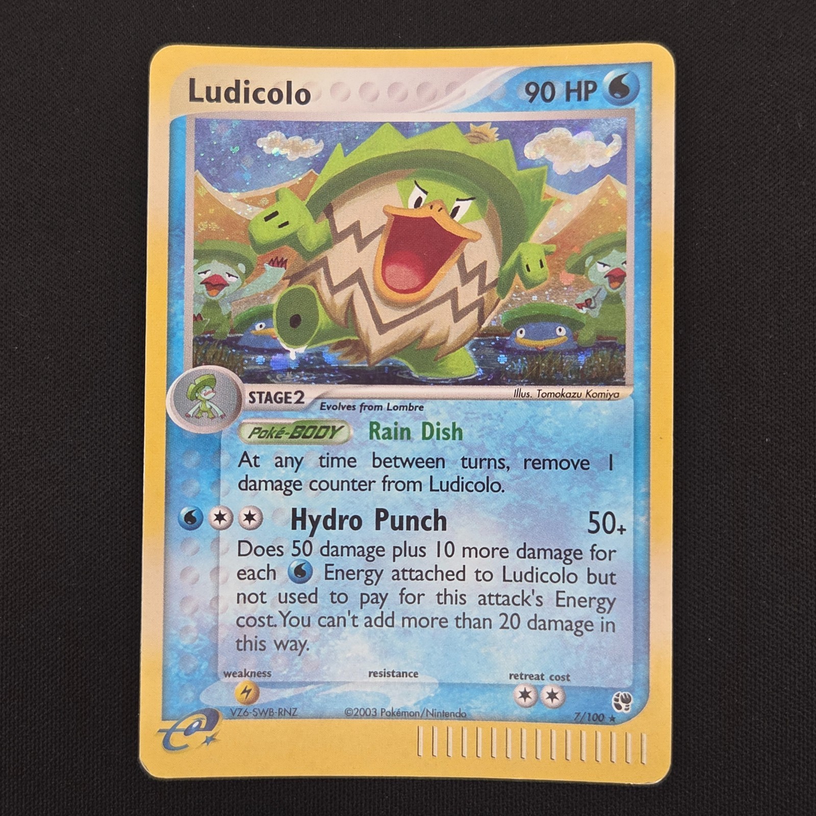 Pokemon TCG Card Ludicolo 7/100 EX Sandstorm Holo Rare - LP