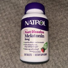 Melatonin 5mg Fast Dissolve Tablets - Strawberry Sleep Support - 200 Count