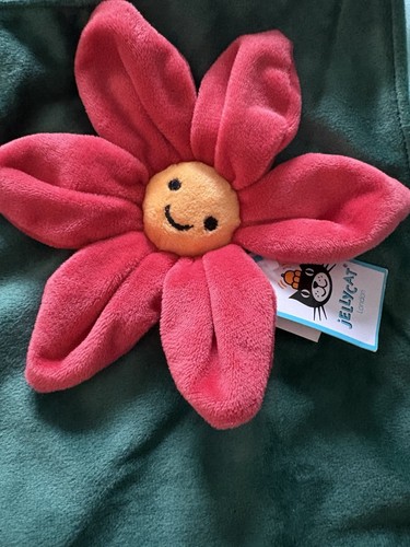 Jellycat Jelly Cat Plush NEW. POINSETTIA Soother Security Blanket Lovey - Picture 2 of 3