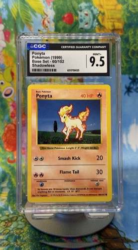 Ponyta (Shadowless) graded CGC 9.5 for sale on eBay