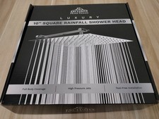 Luxury 10" Square Rainfall Shower Head Stainless Steel and Arm NEW