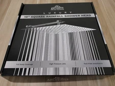 Luxury 10"  Square Rainfall Shower Head Stainless Steel and Arm NEW