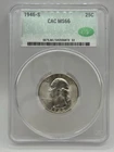 1946 S Silver Washington Quarter CACG MS 66
