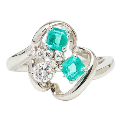 ECHTER Ring Ring Pt900 Platin #11,5 (JP-Größe) Damen