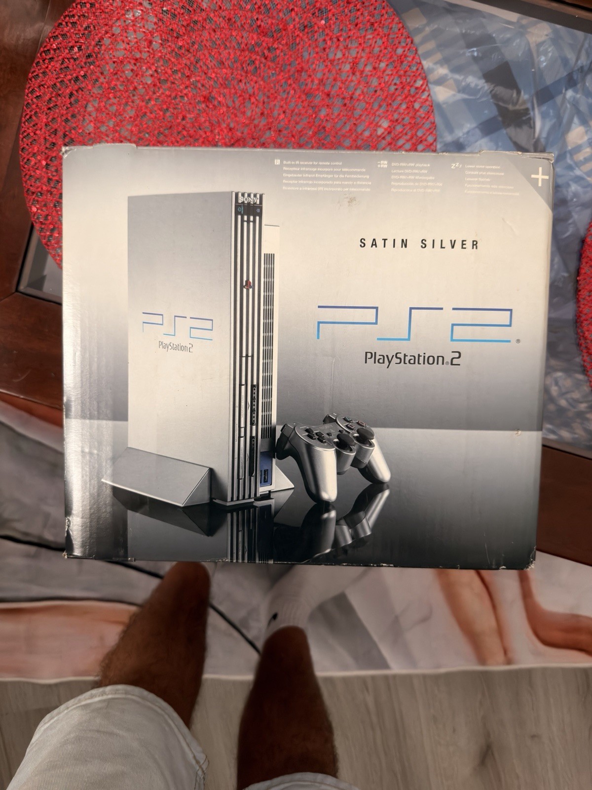 Sony PlayStation 2 PS2 SCPH-50004 Satin Silver PAL con scatola e controller