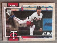 Joe Ryan 2026 Topps Series 1 Wood Parallel 14/25 #54 - Pack Fresh!