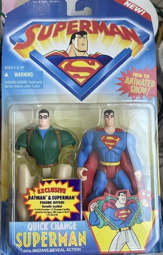 VTG Kenner Superman Quick Change 5" DC Comics Action Figure 1996
