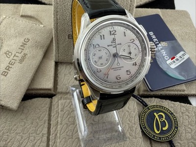 NEW Breitling Premier B09 Chronograph Manual Silver AB0930371G1P1 Box & Papers
