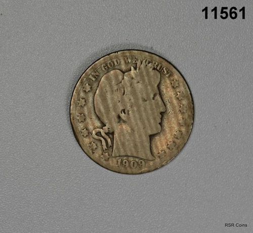 1909 S BARBER HALF DOLLAR VG! #11561