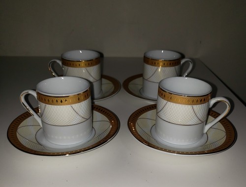 Casati Fine Porcelain Aramco Vintage Expresso Cups w/ Saucers from Germany 8Pc - Picture 3 of 12
