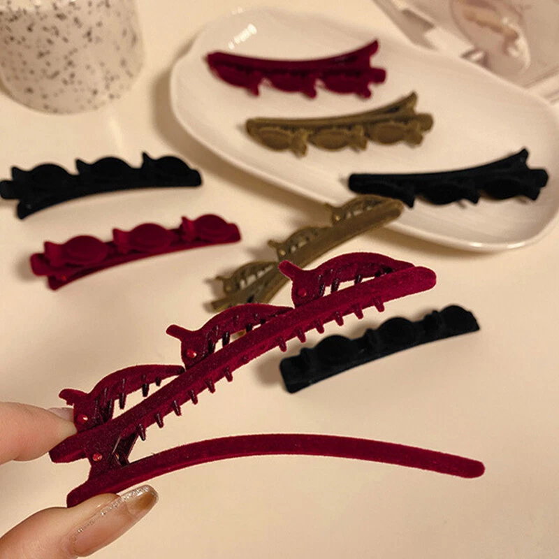 Velvet Braided Hair Clips, Double Bangs Hair Clips Braided Hair Alice Headwear ∂ - Image 4 of 4