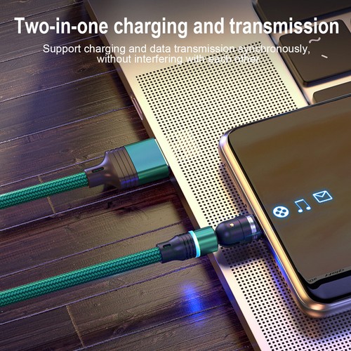 3 in 1 Magnetic 3A Fast Charging Charger Cord Cable For iPhone Type-C Micro USB. - Photo 4 sur 27