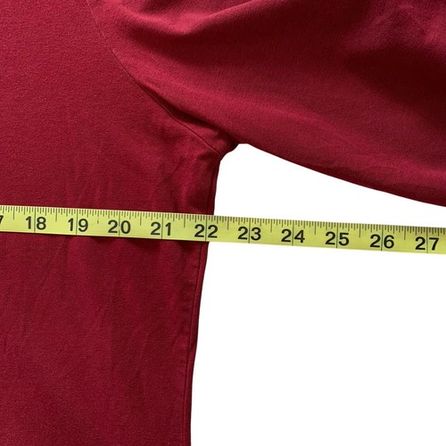 Liz Claiborne Strick T-Shirt Oberteil Damen Gr. XL Langarm Burgund Henley Stretch - Bild 5 von 8