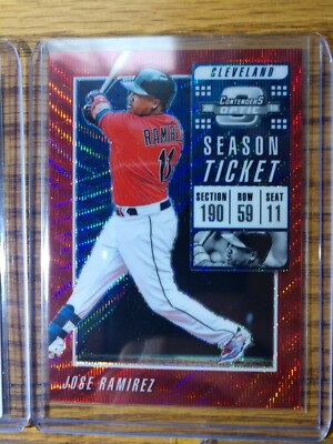 2019 Optic Ruby SEASON TICKET /199 Jose Ramirez & Pete Alonso RC & 3 Indians