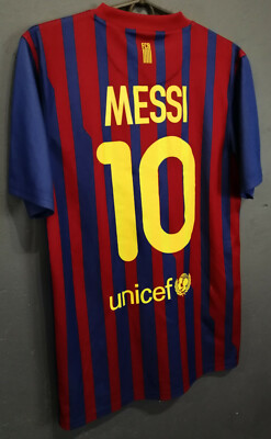 NIKE FC BARCELONA 2011/2012 MESSI SOCCER FOOTBALL SHIRT JERSEY