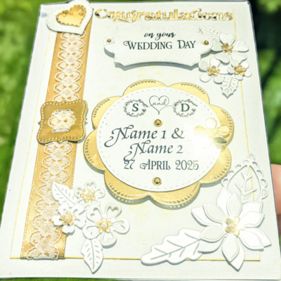 Personalisierte Hochzeitstagskarte Glückwunschkarte zur Hochzeit/Verlobungskarte
