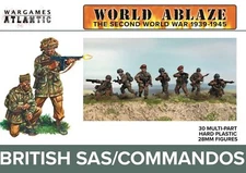 British SAS/Commandos plastic 28mm figures kit (x30) Wargames Atlantic WAAWA005