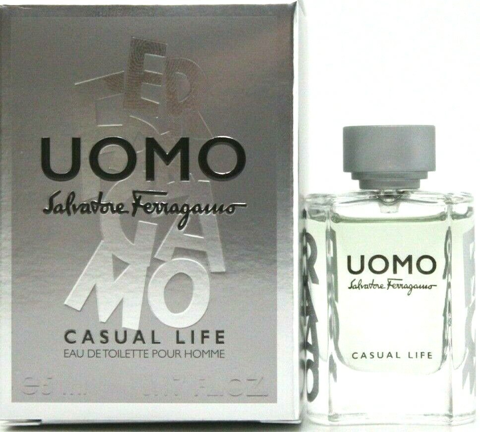SALVATORE FERRAGAMO UOMO CASUAL LIFE EDT MINI SPLASH MEN 0.17 Oz