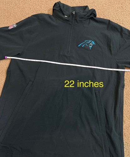 Nike Carolina Panthers Camicia Giacca Media Dri-Fit Team Edizione Sideline 1/2 Zip - Foto 14 di 15