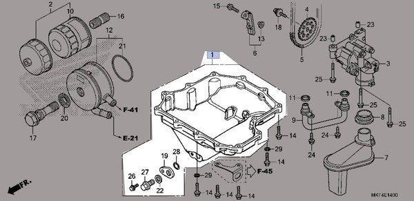 Honda 2017-2018 CB ÖLwanne 11210-MKF-D40 Neu OEM-image
