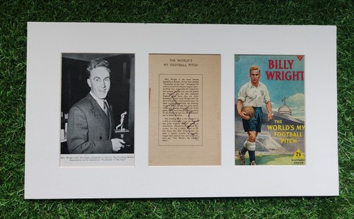 BILLY WRIGHT LOBOS E Inglaterra años 50 imagen de montaje firmada en montaje 17 x 9,5 - Imagen 11 de 14