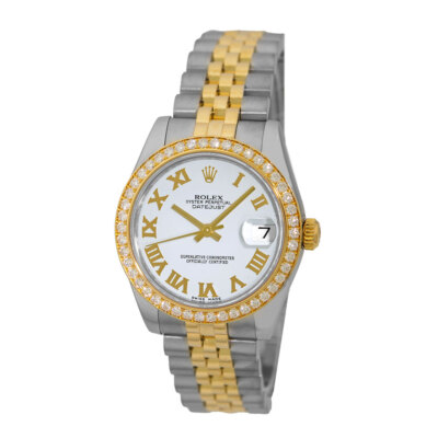 ROLEX Stainless Steel & 18K Yellow Gold 31mm Datejust 178383 Waranty MINTY 2015