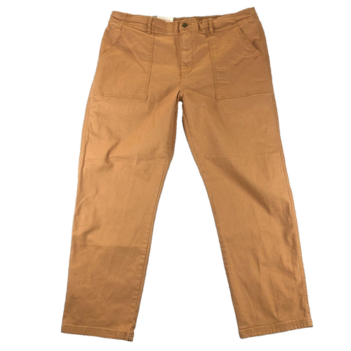 New Knox Rose High-Rise Pants Tan Womens XXL Straight Leg Relaxed Patch Pockets