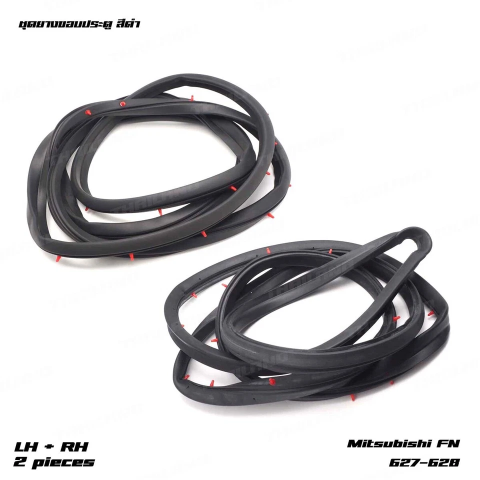 For Mitsubishi FN 627-628 Truck 1994 - '22 Pair Door Rubber Seal Weatherstrip - Image 2 of 4