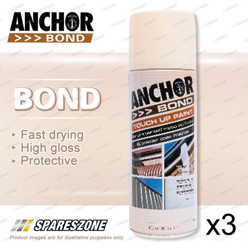 3 x Anchor Bond White Birch Paint 300 Gram For Repair On Colorbond Powder Coated - Picture 2 of 2