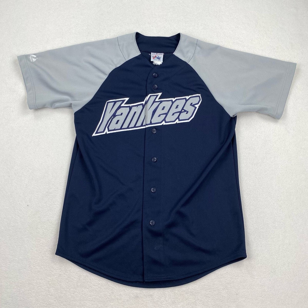 Vintage Majestic New York Yankees Jersey Size Medium Blue Grey
