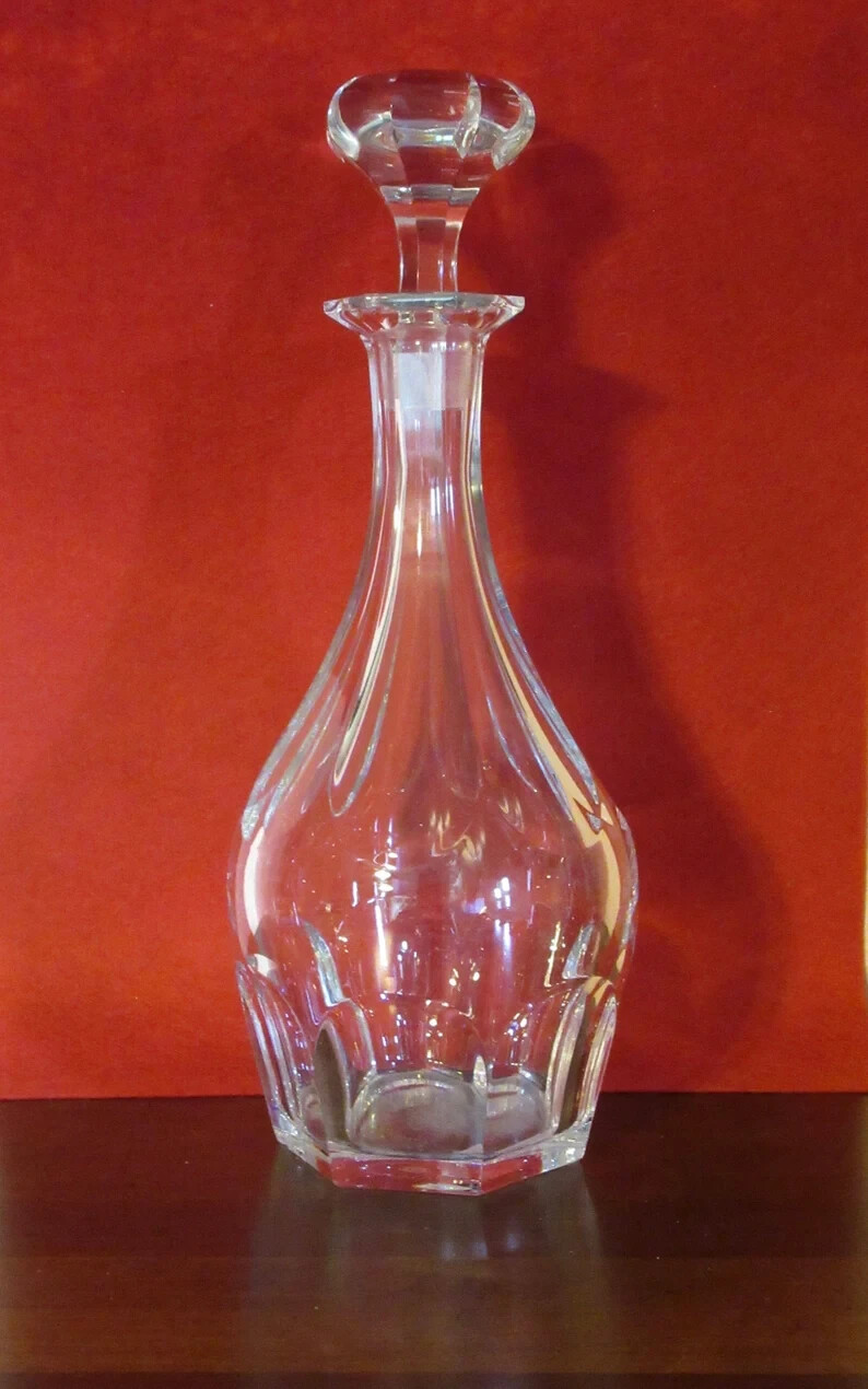 Baccarat Crystal Malmaison Courvoisier Decanter w/stopper 12" tall eBay