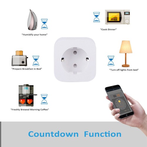WLAN Steckdose Smart Steckdose Digital Zeitschaltuhr Stromzähler - Bild 3 von 9