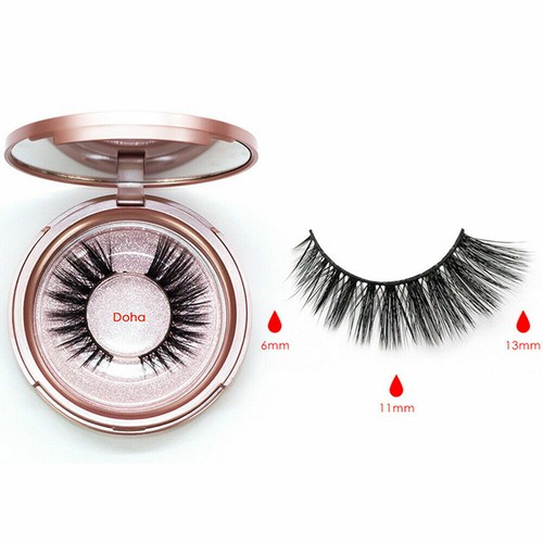 Magnetic False Eyelashes Natural Eye Lashes Extension Liquid Eyeliner Kit Set - Picture 8 of 12