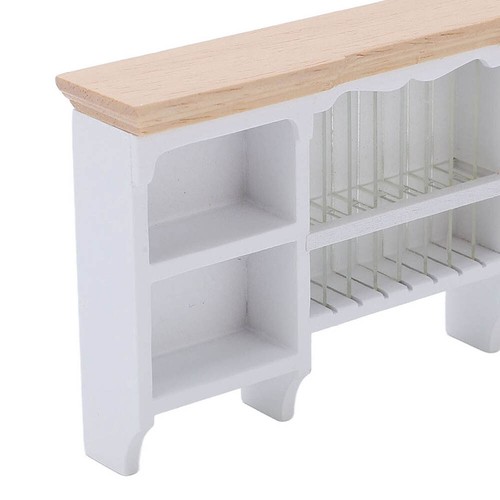 Casa delle bambole scala 1:12 miniatura non dipinta scaffale sospeso armadio a muro mobili - Foto 5 di 5