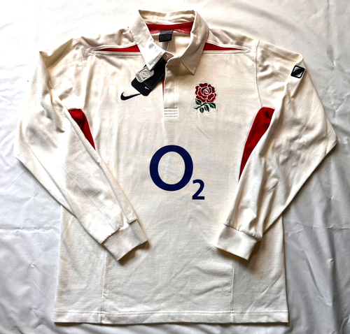 Vtg Nike England Rugby Union Shirt Jersey Men L Long Sleeve Embroidered Logo New - Picture 8 of 16