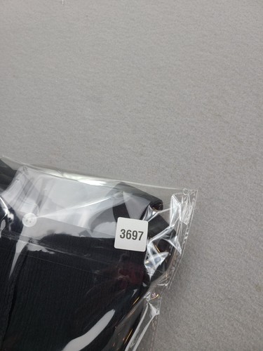 Standard Cloth Shirt Mens Large Black Textured Loop Collar Camp Beach - Picture 9 of 9