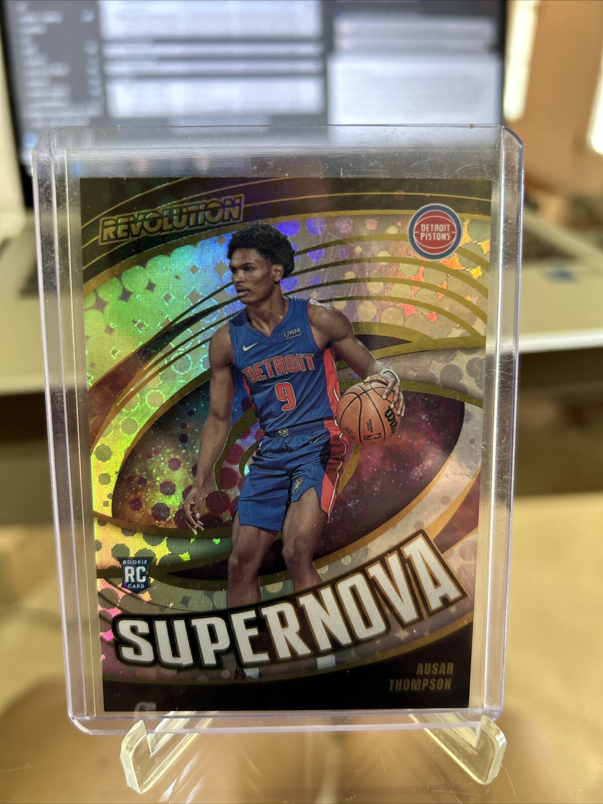2023-24 Panini Revolution Ausar Thompson RC Supernova Levels SSP Pistons Card🔥