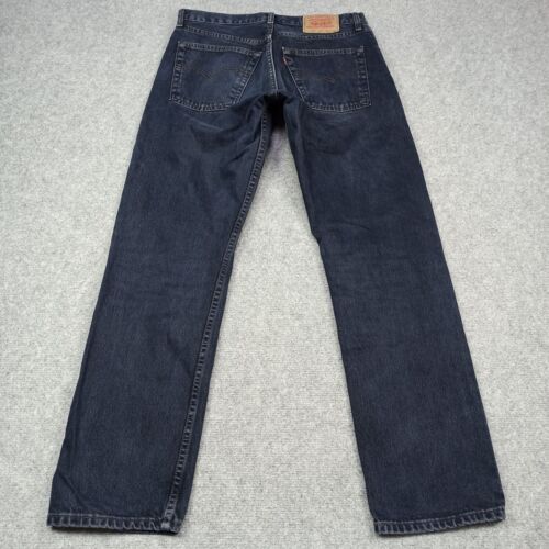 Vintage Levis 521 02 Jeans Hommes W33 L32 Bleu Foncé Coupe Standard Droite Zip - Picture 1 of 13