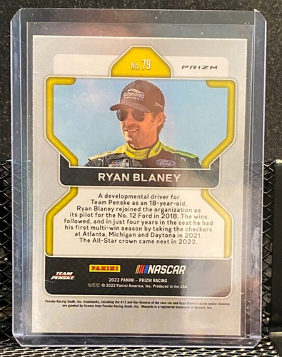 🔥 Ryan Blaney 2022 Prizm Racing PROFILES Silver Prizm Card # - 79🔥 - Picture 2 of 2