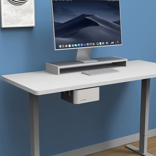 Under Table Hanging Shelf Wall Mount Bracket Cooling Accessories For Mac Studio - Picture 7 of 7