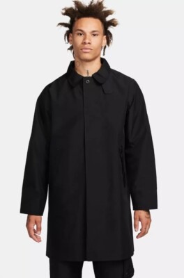 NIKE MENS STORM FIT ADV GORE TEX PARKA BUTTON UP JACKET BLACK SIZE L-TALL $375