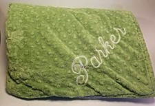 Circo Plush Gray White Chevron Zig Zag Minky Dot Green Baby Blanket PARKER