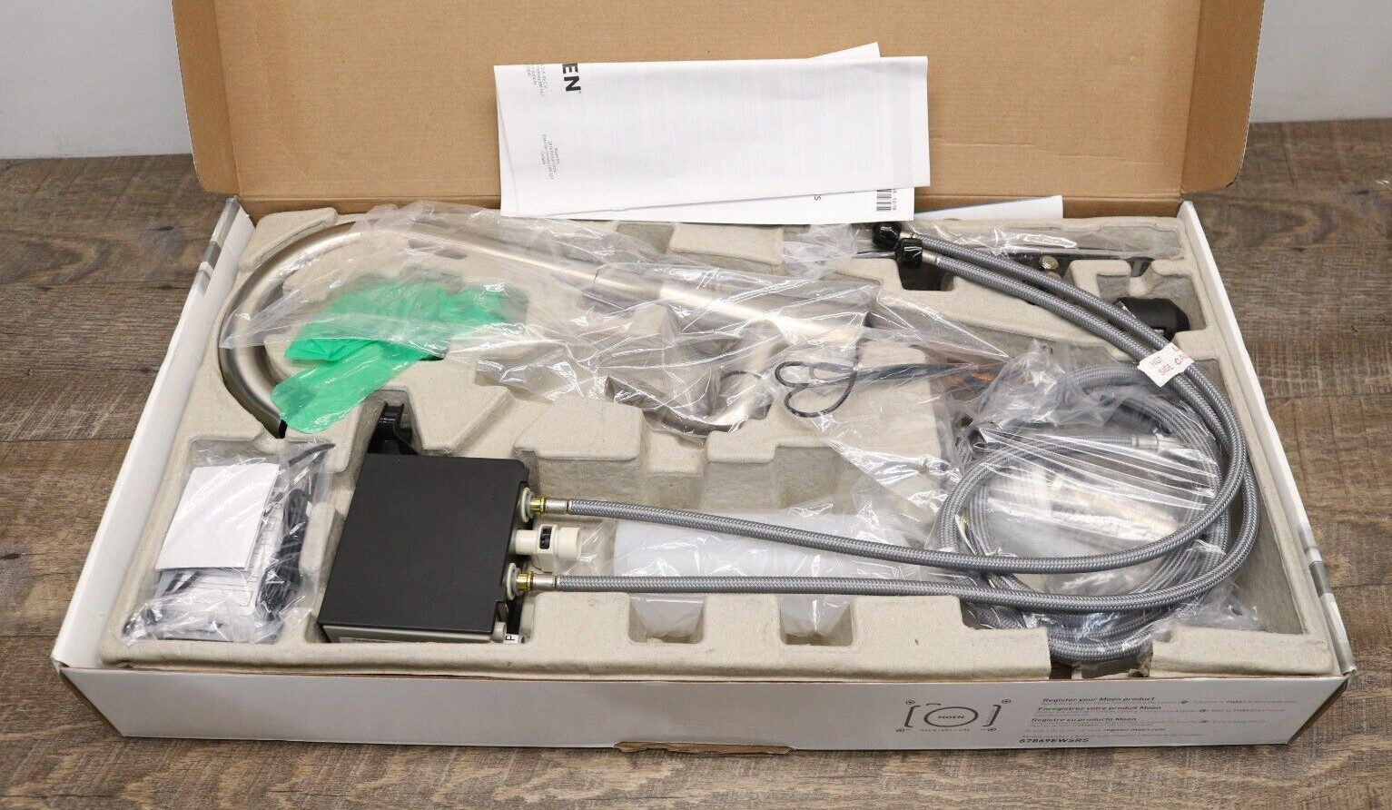 Moen 87869EWSRS Cadia MotionSense Wave Touchless Kitchen Faucet open