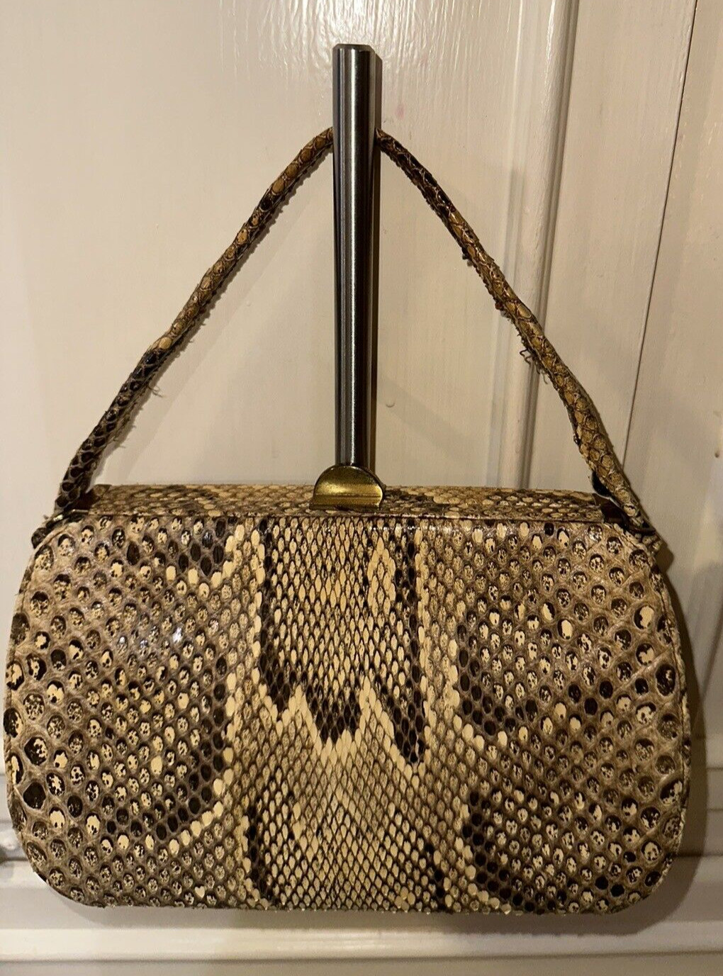Vintage Designer Python Snake Skin DUBARRY Handba… - image 5
